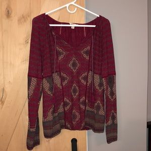 Lucky Brand Tassel Shirt